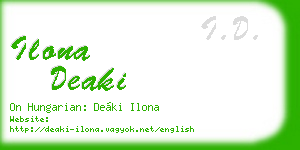 ilona deaki business card