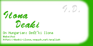 ilona deaki business card